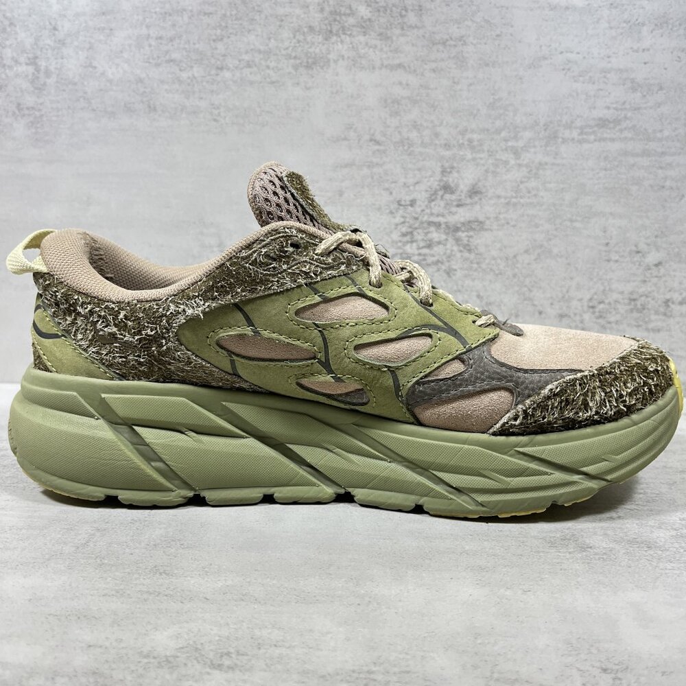 Hoka One One U Clifton L Suede Running Shoes - Women's Size 7.5 - Green - Picture 2 of 10